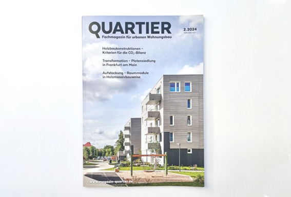 ÜSTRA-Siedlung in der aktuellen Ausgabe des Magazins QUARTIER (Holz- und Modulbau)